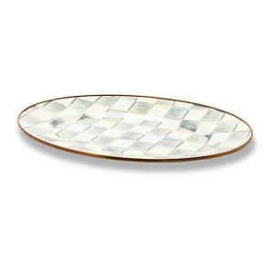 Sterling Check Small Oval Platter