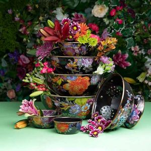 Flower Market Pinch Bowl - Black