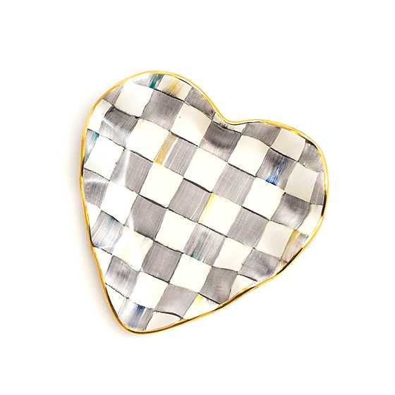 Sterling Check Heart Plate