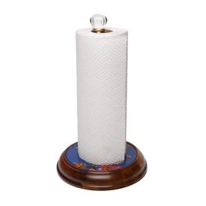 Flower Market Wood Paper Towel Holder - Lapis