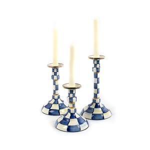 Royal Check Enamel Candlestick - Middling