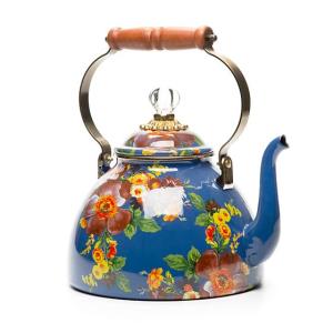 Flower Market 3 Quart Tea Kettle - Lapis