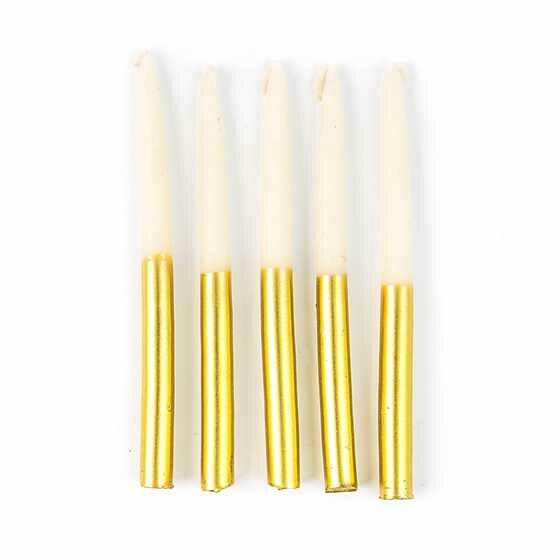 Hanukkah Candle Set - Gold