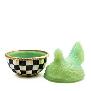 Green Chicken Lidded Container