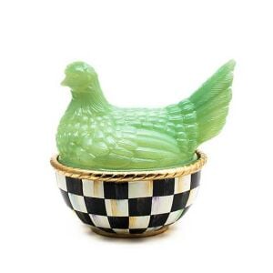 Green Chicken Lidded Container