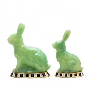 Green Rabbit Figures - Set of 2