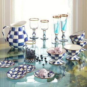 Royal Check Water Glass