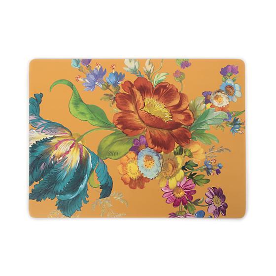 Flower Market Ochre Cork Back Placemats - Set of 4