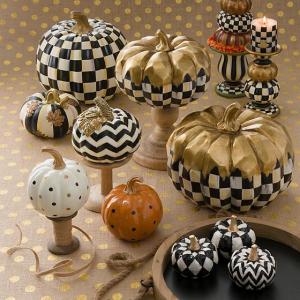 Falling Leaves Squashed Pumpkin - Small