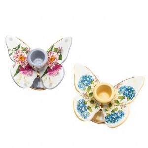 Wildflowers Butterfly Candle Holders - Set of 2