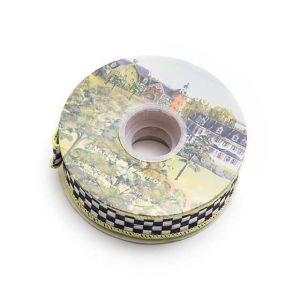 Courtly Check 1'' Ribbon - Spring Green