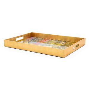 Mosaic Abstract Lacquer Tray