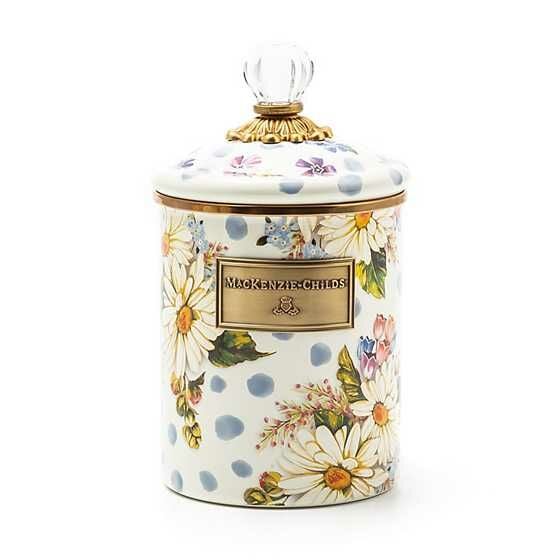 Wildflowers Enamel Medium Canister - Blue