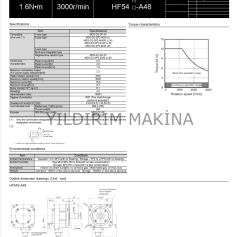 Mitsubishi HF54 Servo Motor