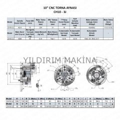 10'' 3 Ayak CNC Torna Aynası