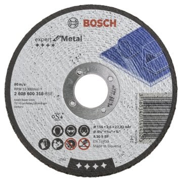 Bosch 115*2,5 mm Expert for Metal Düz 5 Adet