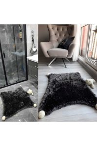 Dörtayak Dekoratif Banyo Paspası-Hardal