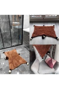 Dörtayak Dekoratif Banyo Paspası-Hardal