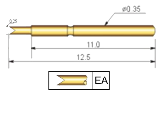 TP-035  Çap 0,35 mm Test Pinleri