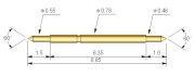 TGA078-885-AA RF bağlantı pini (Gold Plated)  3 GHz @-1db