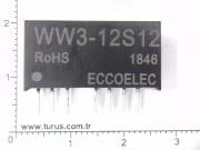WW3-12S12  (12V ►12V 3 Watt)