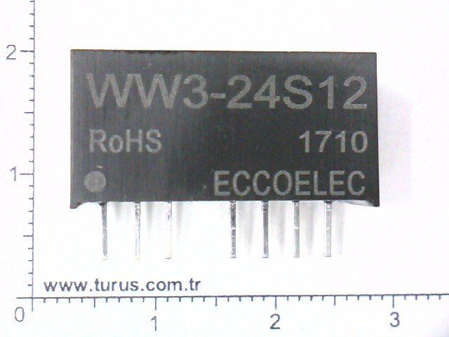 WW3-24S12  (24V ►12V 3 Watt)