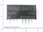 WW3-24S12  (24V ►12V 3 Watt)