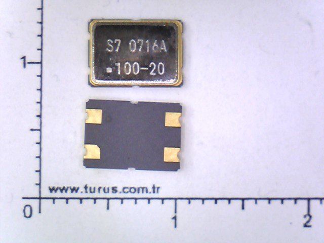 10,000 MHz Kristal SMD 7*5mm