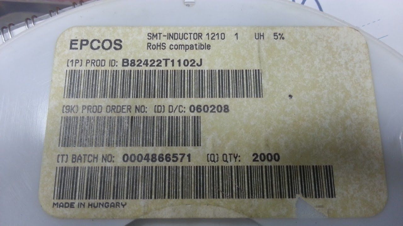 1 uH 1210 WW Inductor