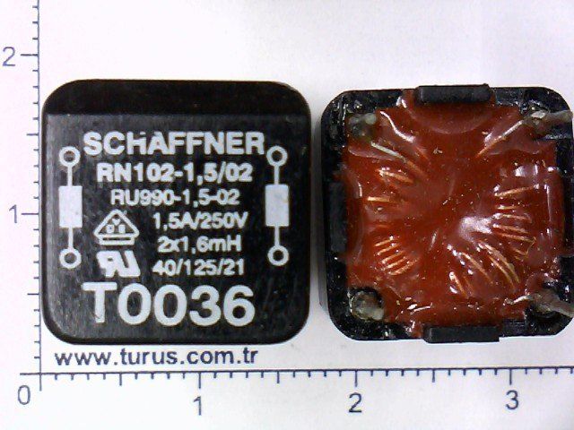 RN102-1.5-02  2*1,6 mH  1,5 A 250V
