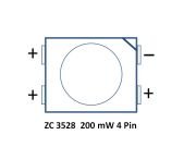 Beyaz 4 pin 8500K 3V  200mW