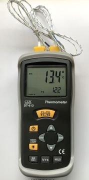 CEM DT-613 Çift Girişli Termokupl Termometre