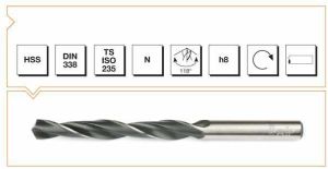 MTE MATKAP UCU 3.10 MM HSS DIN 338 RN