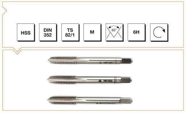 MTE HSS M 5.00 MM(6H) 3 LÜ EL KLAVUZ TAKIMI DIN352