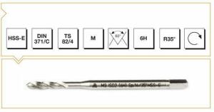 MTE HSS M 10 HELİS MAKİNA KLAVUZU DIN 371/C 400934
