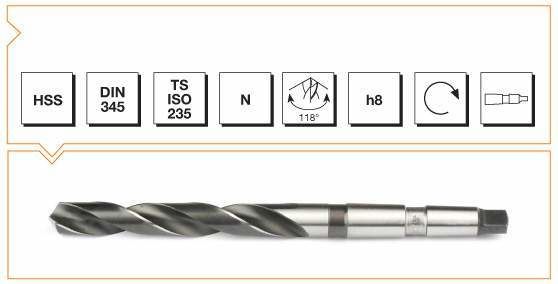 MTE HSS 17,50 MM MORS KONİK MATKAP DIN 345 RN