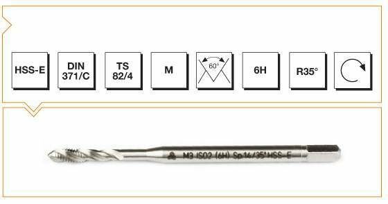 MTE HSSE M 5 HELİS MAKİNE KLVZ DIN 371/C35' 400520
