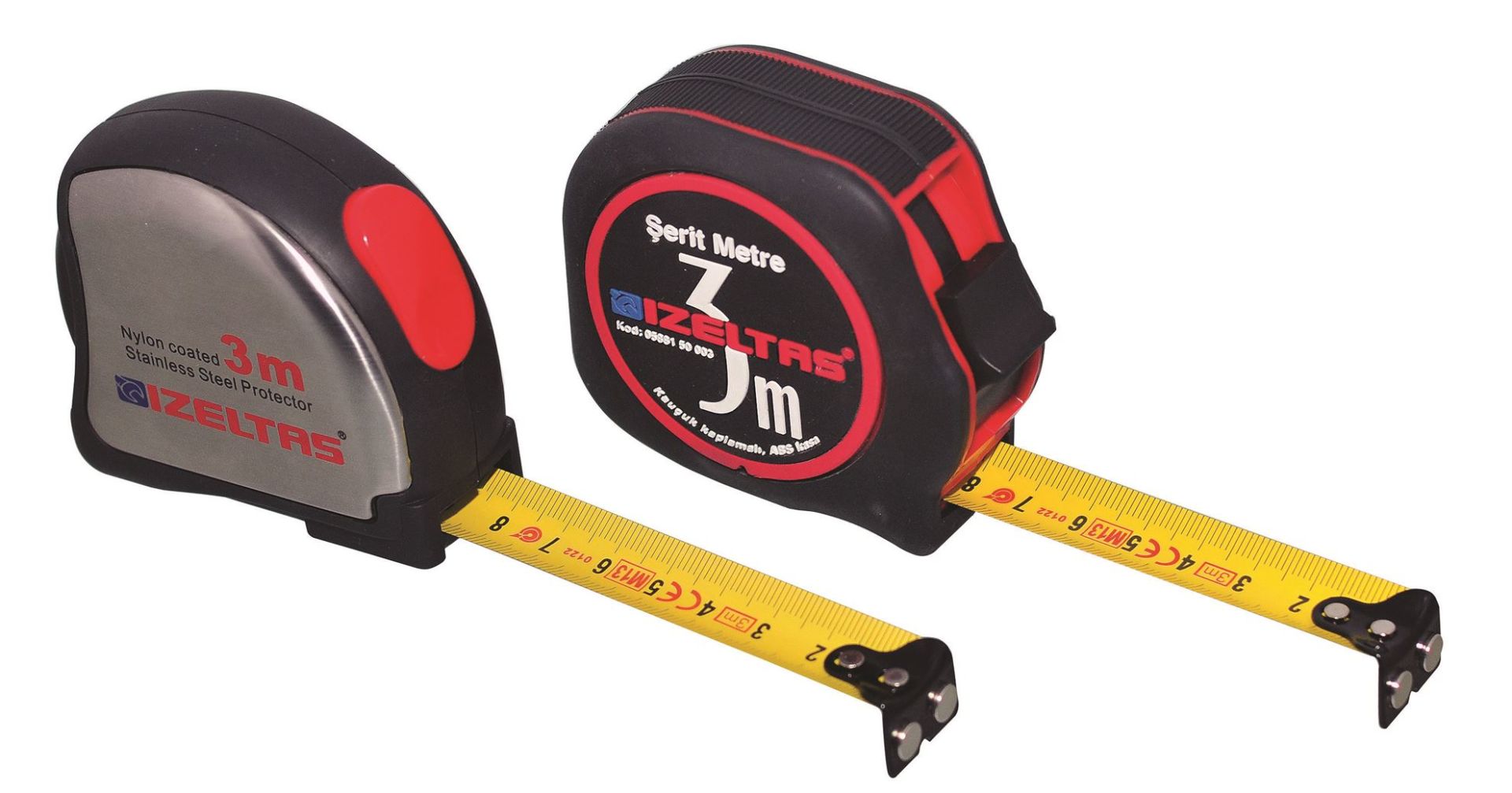 İZELTAŞ 0588 15 0005 5 M PLASTİK STOPLU ŞERİT METRE