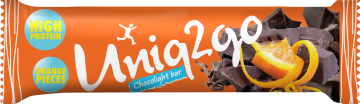 Chocolight portakal parçacıklı bar 50 g.