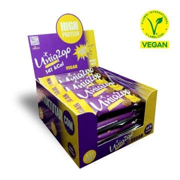 Uniq2go Banana Vegan 38 g. midi Protein Bar 16’li Kutu