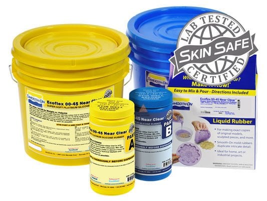Ecoflex™ 00-45 Near Clear™ Platin Kürlemeli Silikon – Shore 00-45 Ultra Yumuşak Şeffaf Silikon