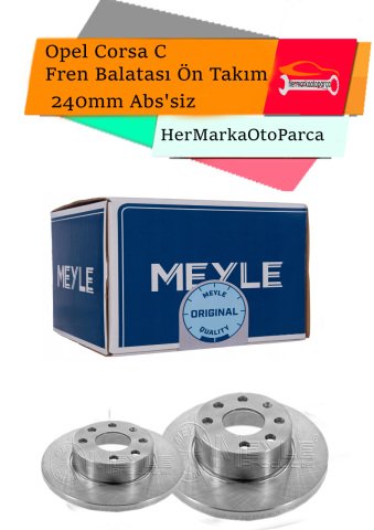 Opel Corsa C Fren Diski Ön Takım 240mm Abs'siz