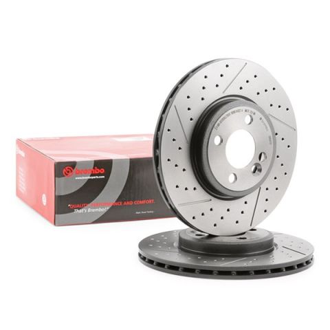 MİNİ COOPER S R50 R56 JOHN COOPER WORKS ÖN FREN DİSKİ 294mm +SPORT PAKET KANALLI ÇİZGİLİ BOYALI BREMBO