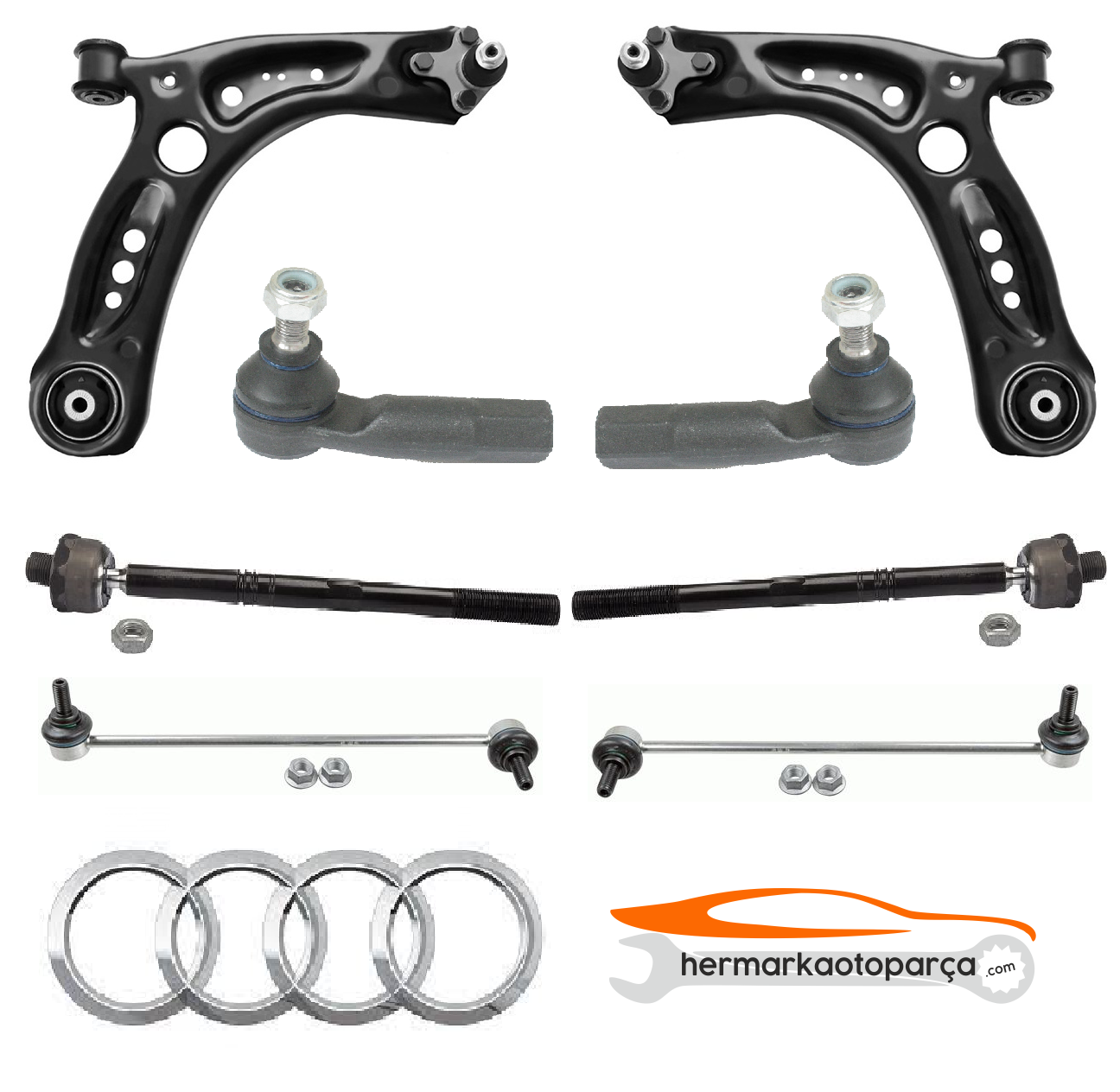 AUDİ A3 12- ÖN (SALINCAK) TAMİR SETİ TK. 10 PARÇA