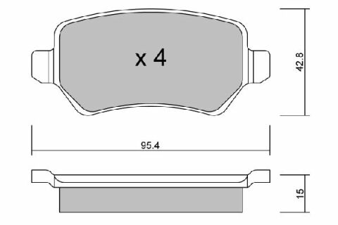 O. Combo C Astra H Zafira Meriva B Arka Disk Balata 2005-2014