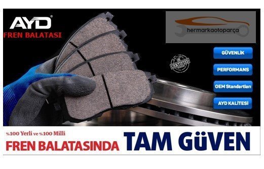 VOLKSWAGEN PASSAT B7 TOURAN  CADDY 2 GOLF 6 PASSAT B6 Variant *SKODA OCTAVIA 2  SUPERB 2  ROOMSTER -SUPERB 2 *AUDİ A1 -A3 ÖN FREN BALATASI