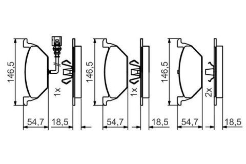 Vw Golf4-5-6 Bora Jetta Polo A3 1,6 1998-12 Ön Fren Balatası Bosch 23131