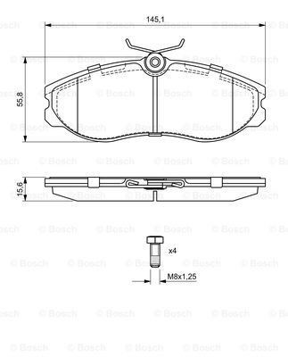 Nissan Terrano II Vanette 1994-07 Ön Fren Balatası 21481 Bosch