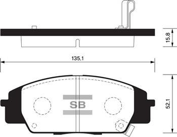 Honda S2000 240Bg Civic 2.0 Type-R 02- Ön Fren Balatası Orijinal SB Brake