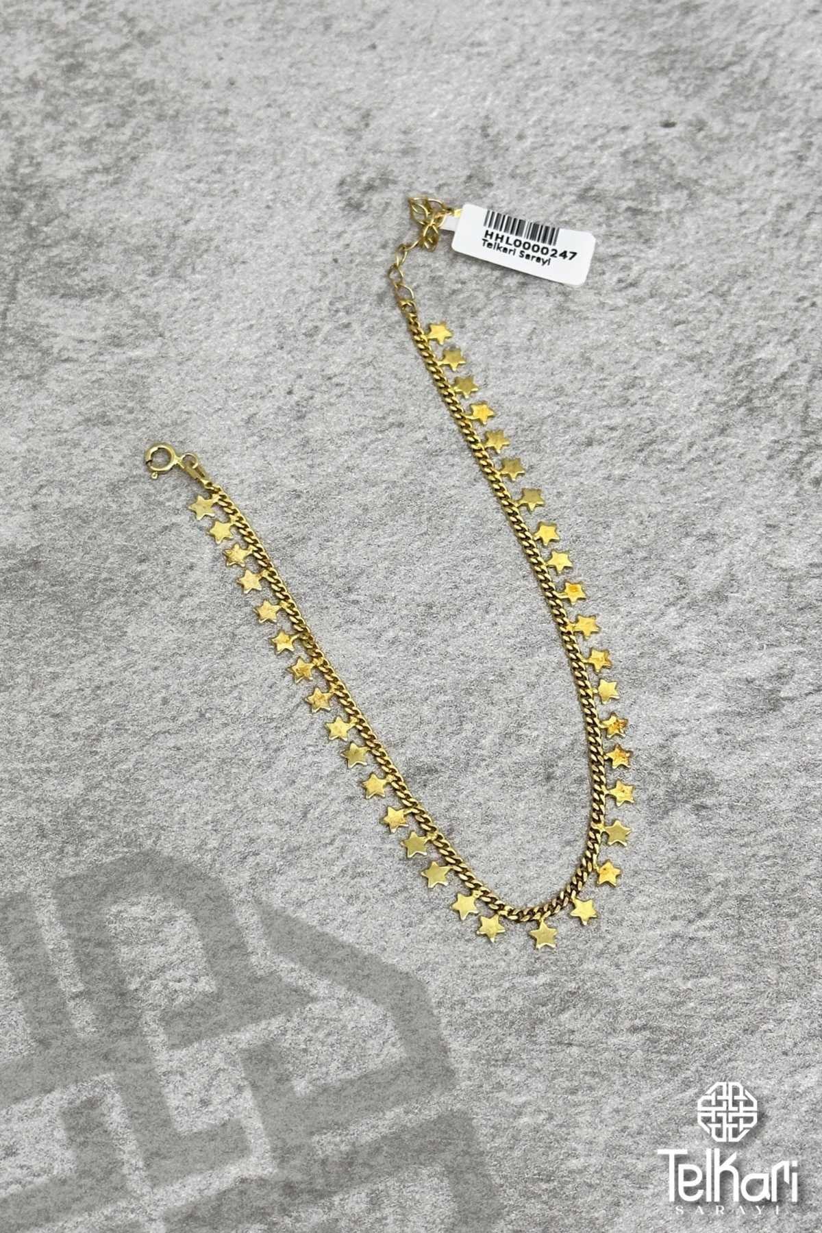 Yıldız Sallantılı Gold Gümüş Halhal